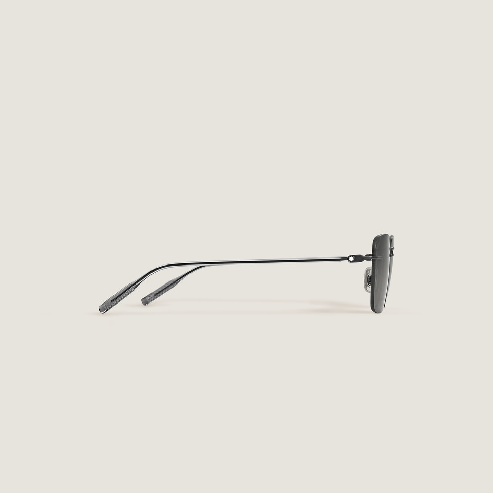 Squared Sunglasses with Black Metal Frame - 4