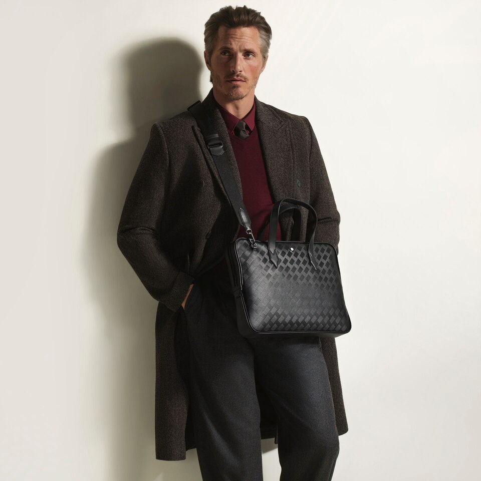 Thin Briefcase in Extreme Soft Leather - 2