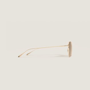Squared Sunglasses with Gold-Colored Metal Frame