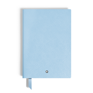 Notebook Medium, Saffiano Leather, Pale Blue - Lined Pages