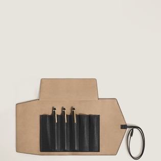 Wrap-around 6-Pen Pouch in Grain Leather