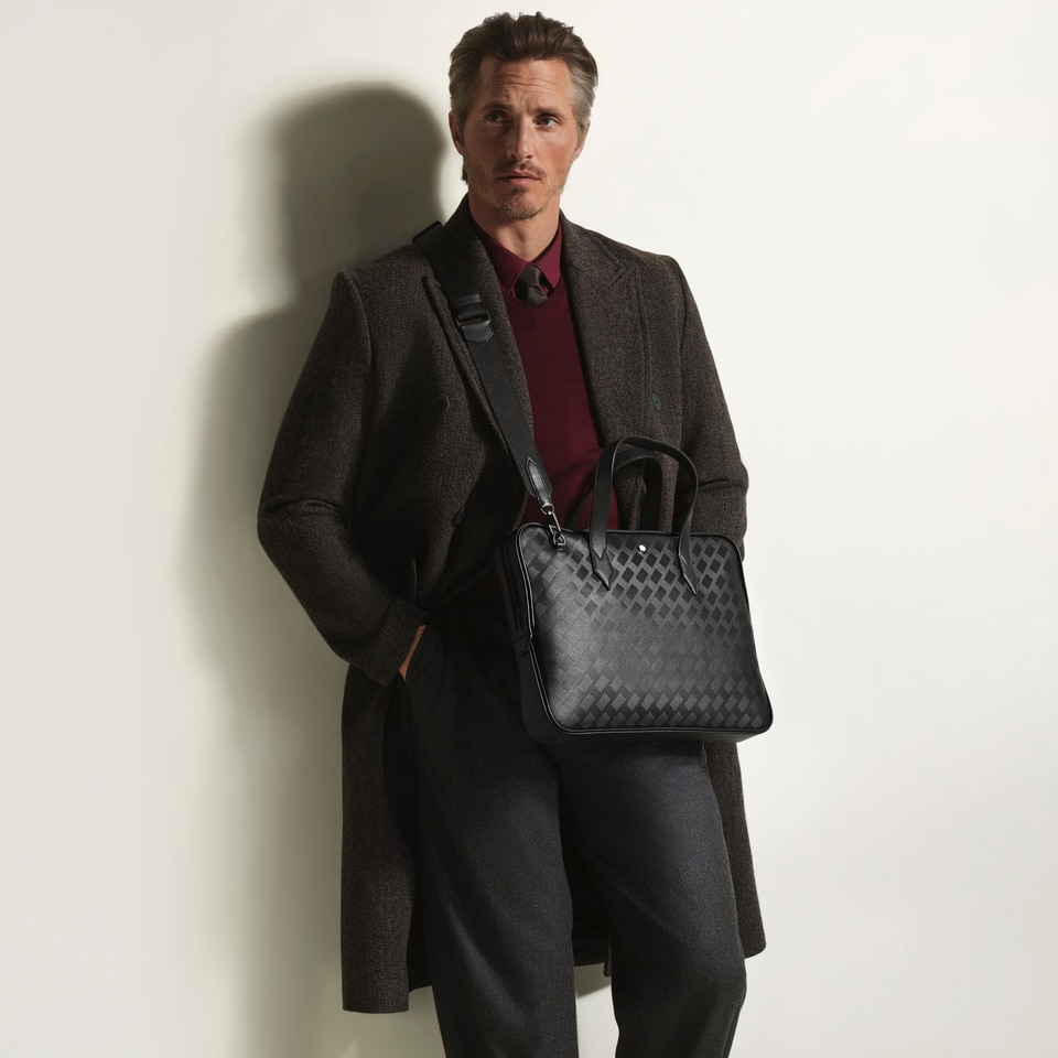 Thin Briefcase in Extreme Soft Leather - 2