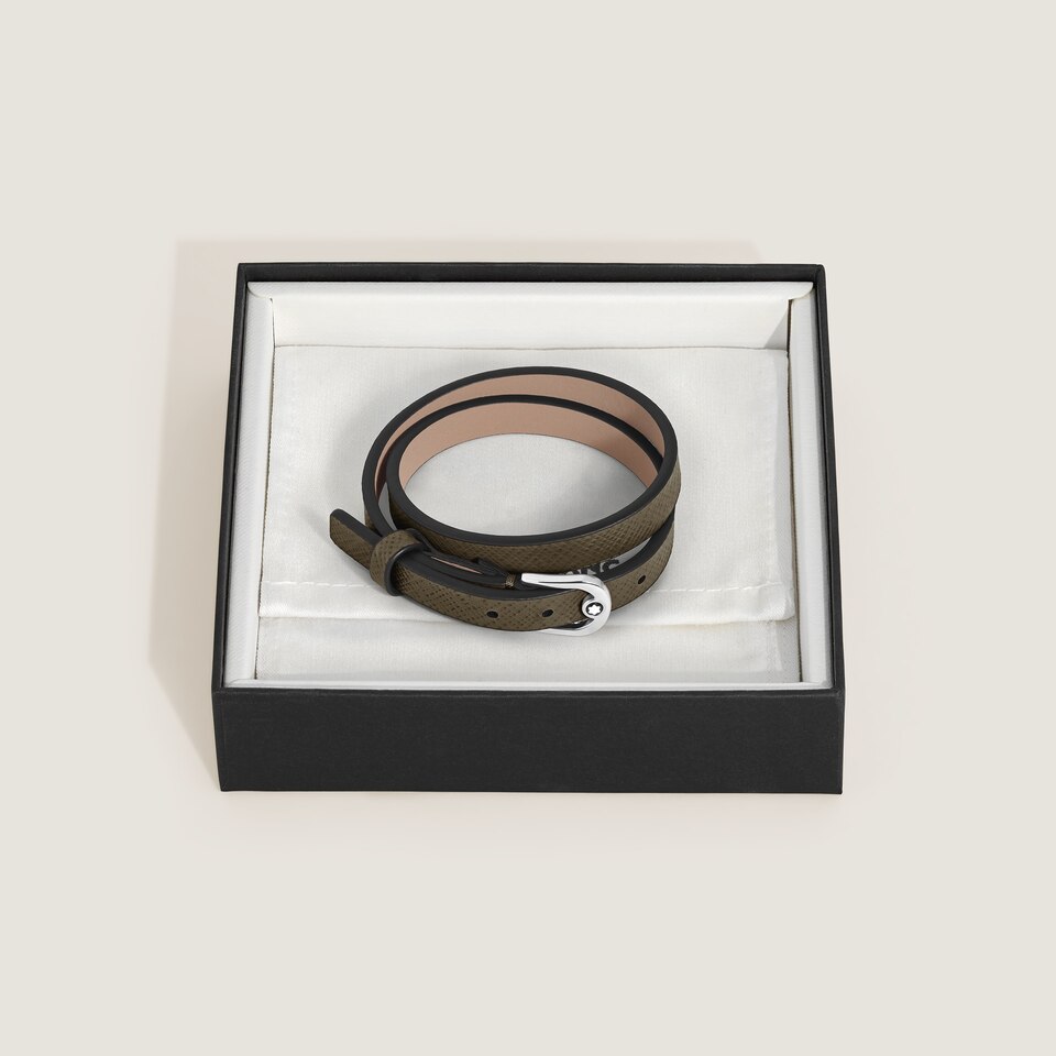 Horseshoe Buckle Adjustable Bracelet in Sartorial Leather - 3