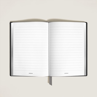 Medium Notebook in Grain Leather, Lined Pages