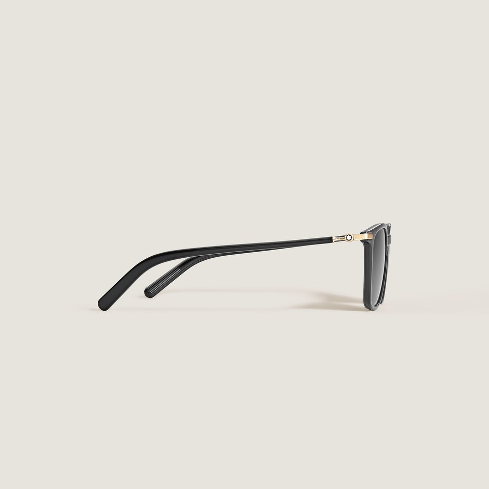 Squared Sunglasses with Black Acetate Frame - 3