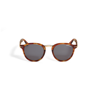 Round Sunglasses with Havana Acetate Frame